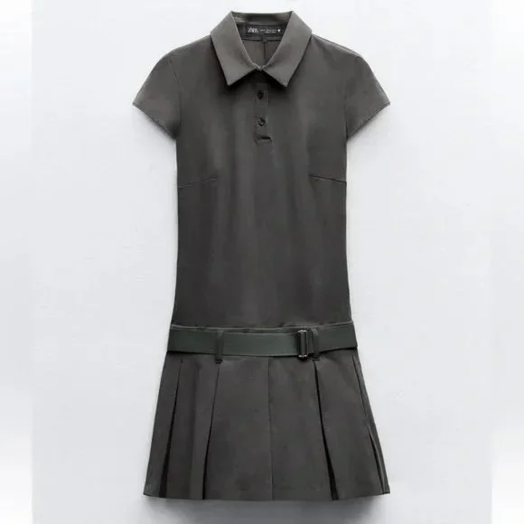 ZARA BOX PLEAT MINI SHIRTDRESS